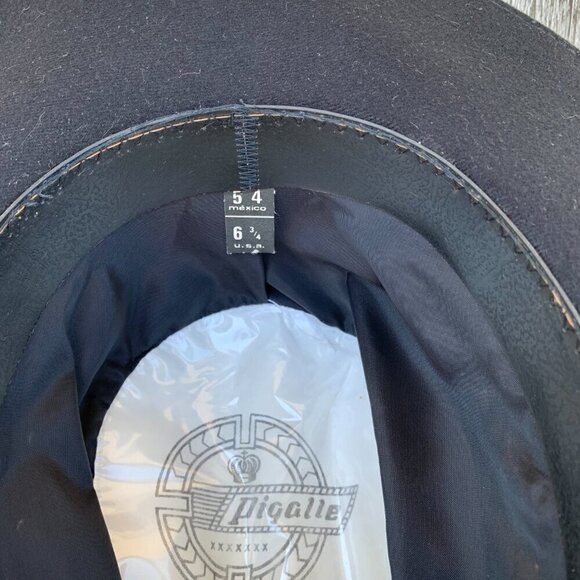 Vintage Pigalle Black Felt Cowboy Hat - Picture 10 of 15